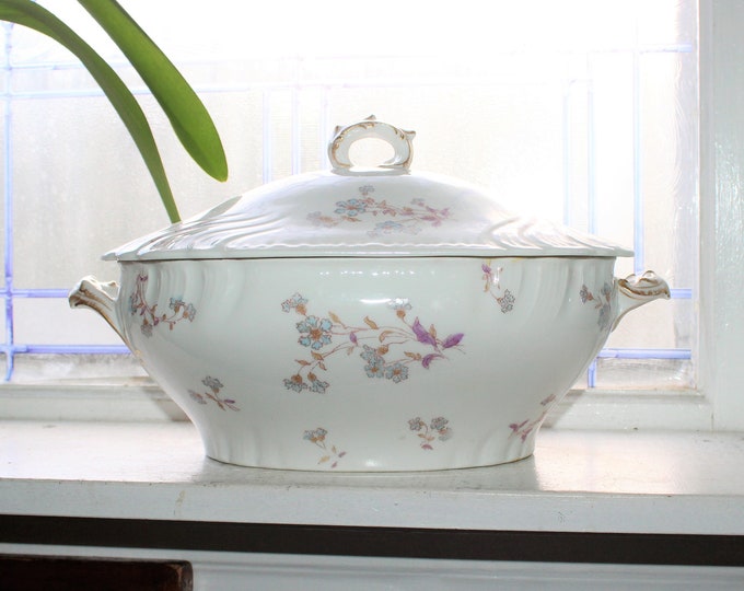 Charles Field Haviland Limoges Covered Dish Soup Tureen Vintage 1800s