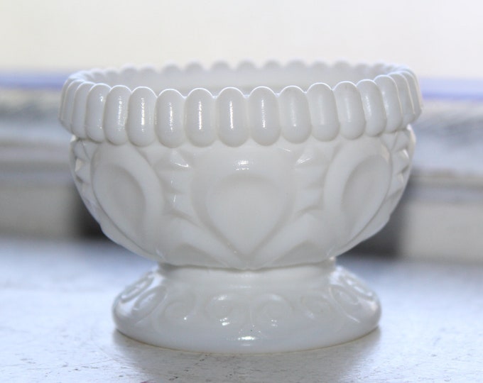 Wee Milk Glass Pedestal Dish Vintage 1960s