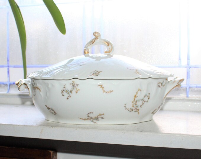 Charles Field Haviland Limoges Covered Vegetable Dish Vintage 1800s