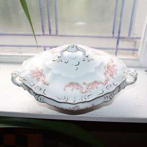 Antique Soup Tureen Serving Dish 1800s Meakin Transferware