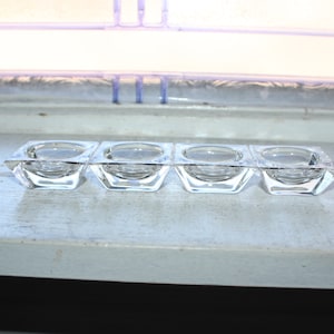 Vintage Crystal Glass Salt Dips Set of 4