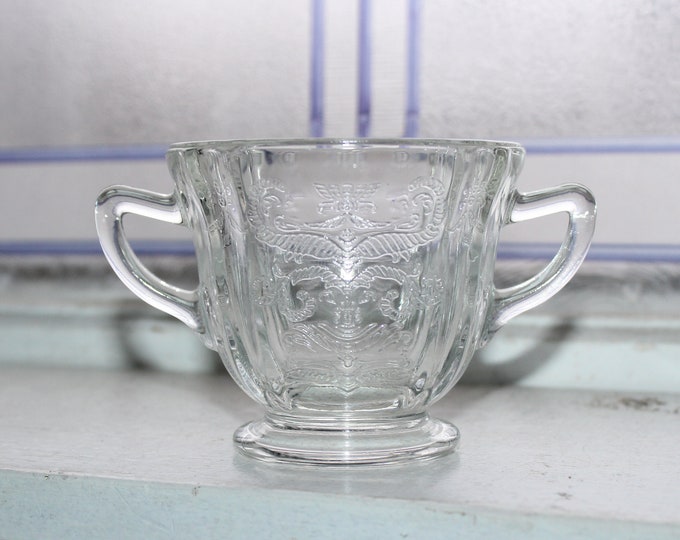 Madrid Sugar Bowl Clear Depression Glass Recollections