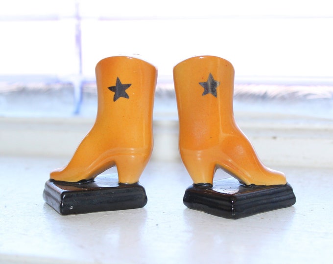 Salt Pepper Shakers Vintage Lone Star Cowboy Boots