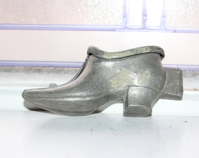 Antique Pewter Ice Cream Mold Shoe 899