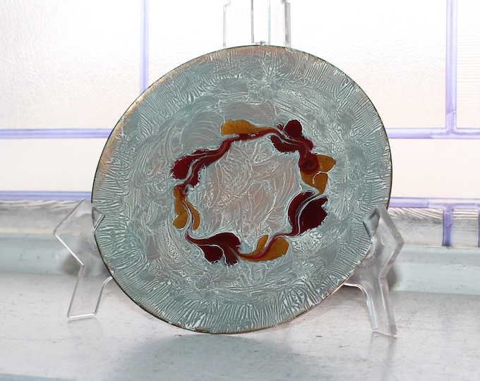 Vintage Mid Century Enamel on Copper Plate