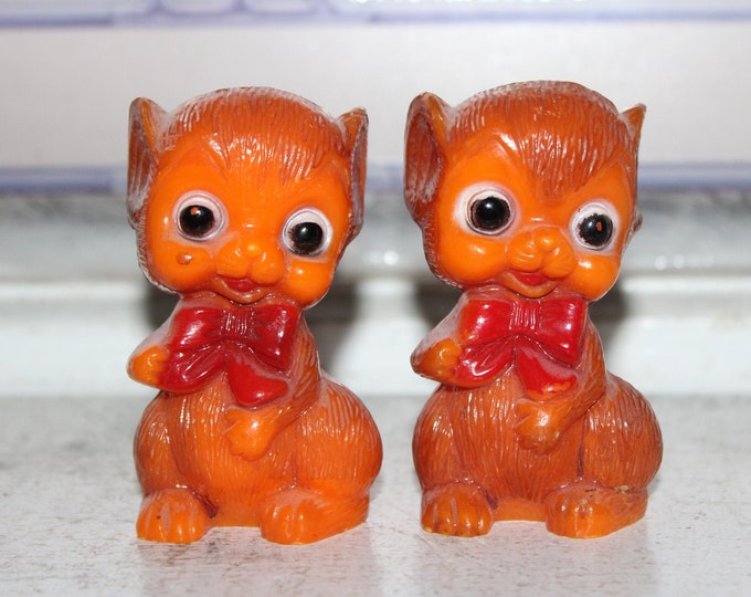 Vintage Orange Mice Salt and Pepper Shakers