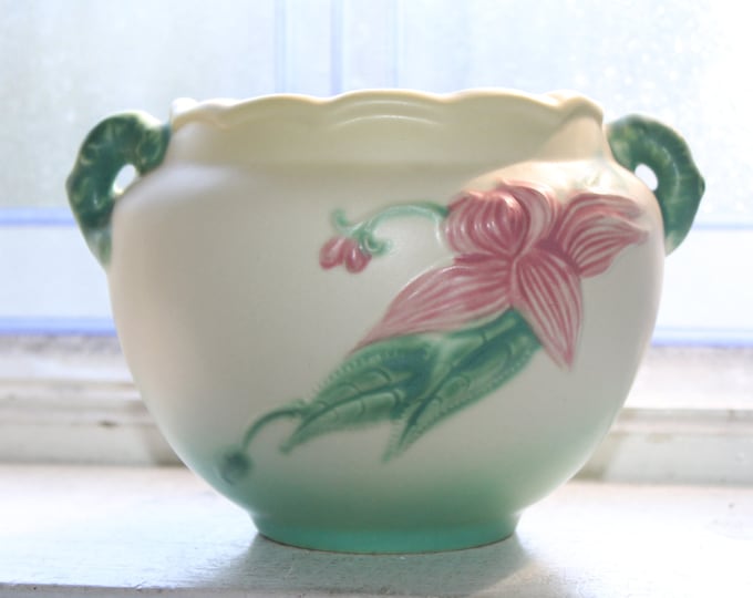 Hull Pottery Woodland Jardiniere W-7 Vintage 1940s Art Deco