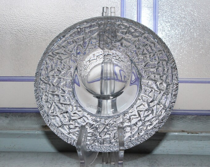 Vintage Orrefors Crystal Disc Votive Candle Holder