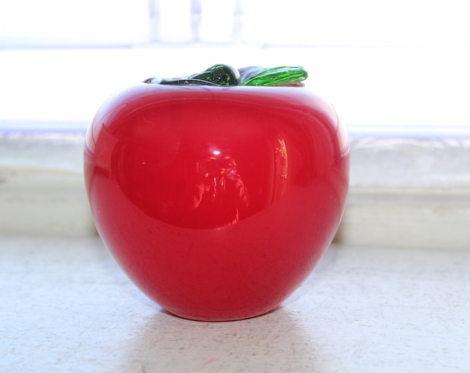 Vintage Murano Glass Style Tomato Vegetable Fruit Handblown
