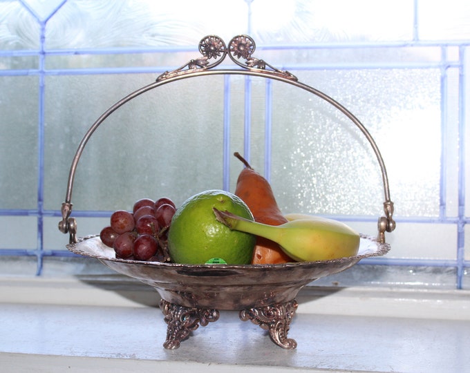Antique 19th Century Victorian Richfield Silverplate Fruit Basket