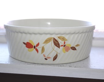 Hall China Autumn Leaf Casserole Dish Vintage 1950s