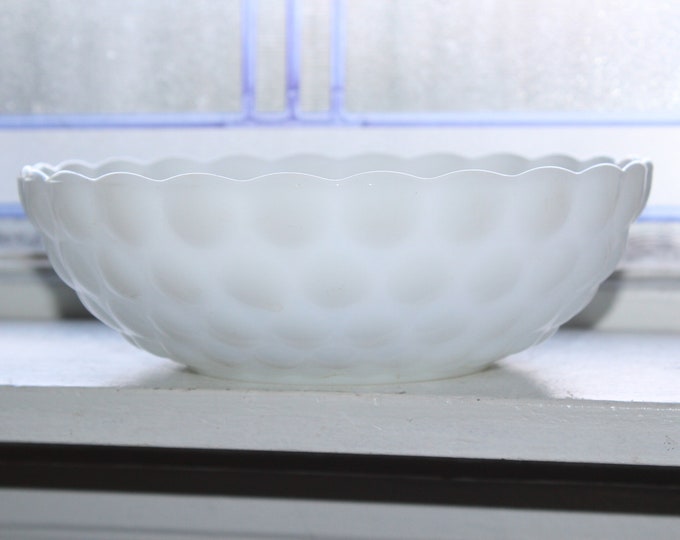 Large Vintage Milk Glass Bubble Bowl