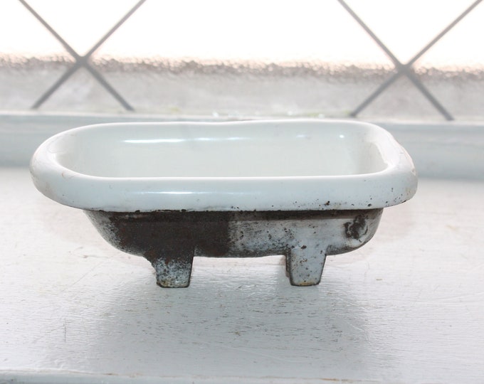 Antique Salesman's Sample Bathtub Cast Iron and Porcelain