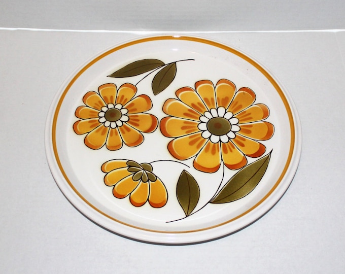 Mikasa Light N Lively Happy Charger Plate 1970s Flower Power