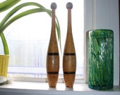 2 Antique Wooden Exercise Pins Juggling Clubs Indian Exercise Clubs
