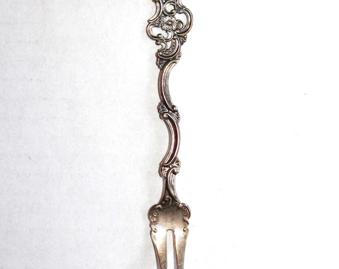 Vintage Solid Silver 830S Fancy Pickle Fork NM Norway