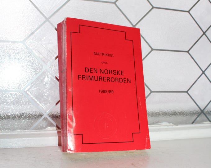 Vintage Freemason Book Matrikkel over Den Norske Frimurerorden 1988/89