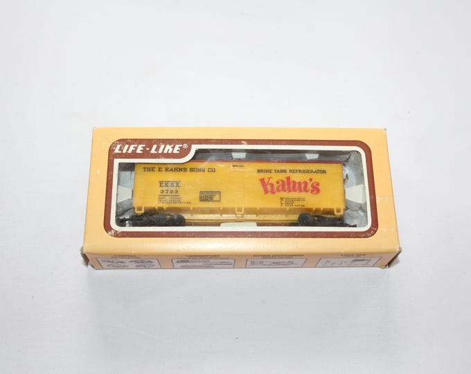 Vintage Life-Like HO Scale Kahn's Tank Refrigerator Railroad Car 8576