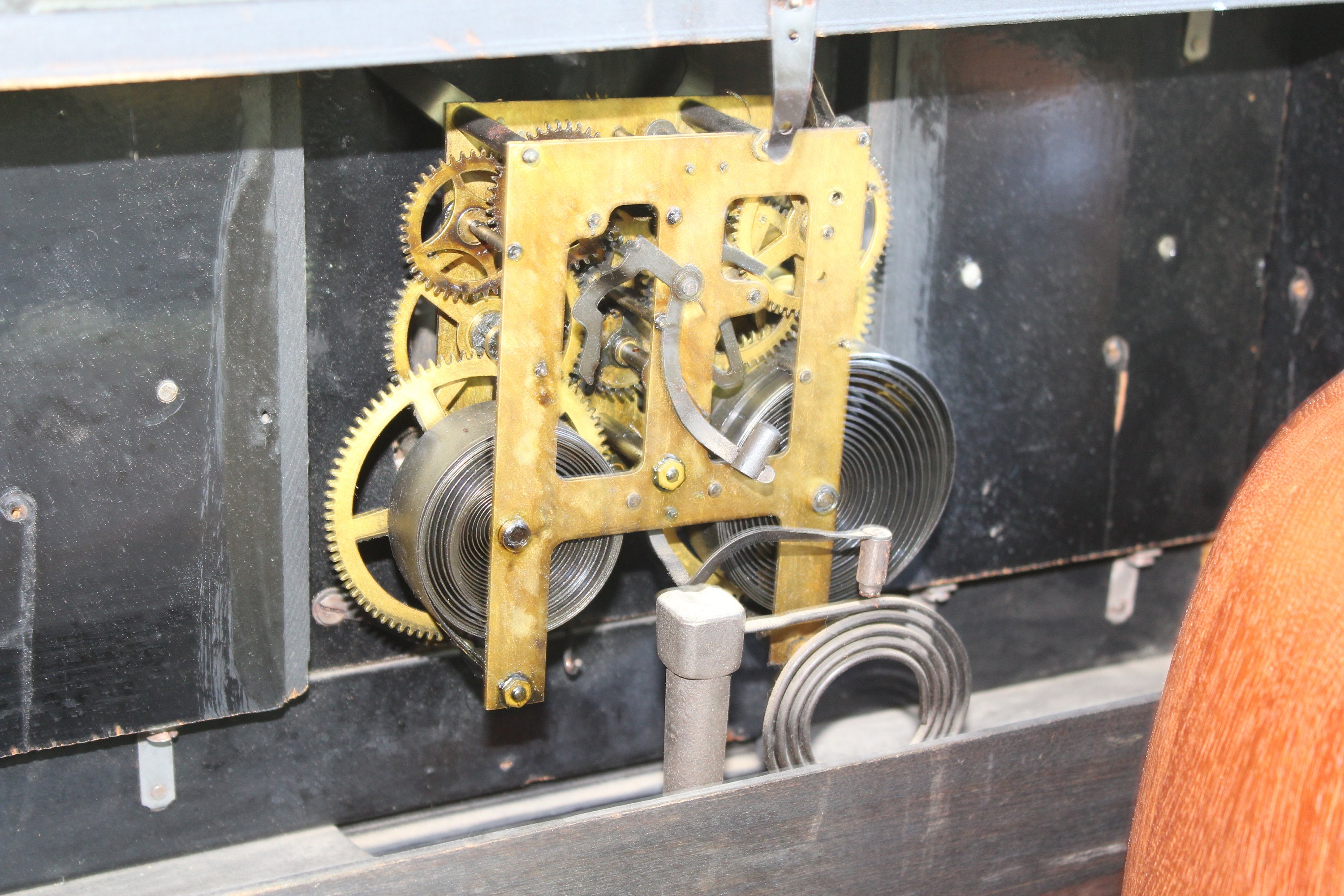 Antique Ingraham Mantel Clock with Lion Heads Victorian Decor