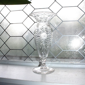 Antique Tuthill Cut Glass Trumpet Vase