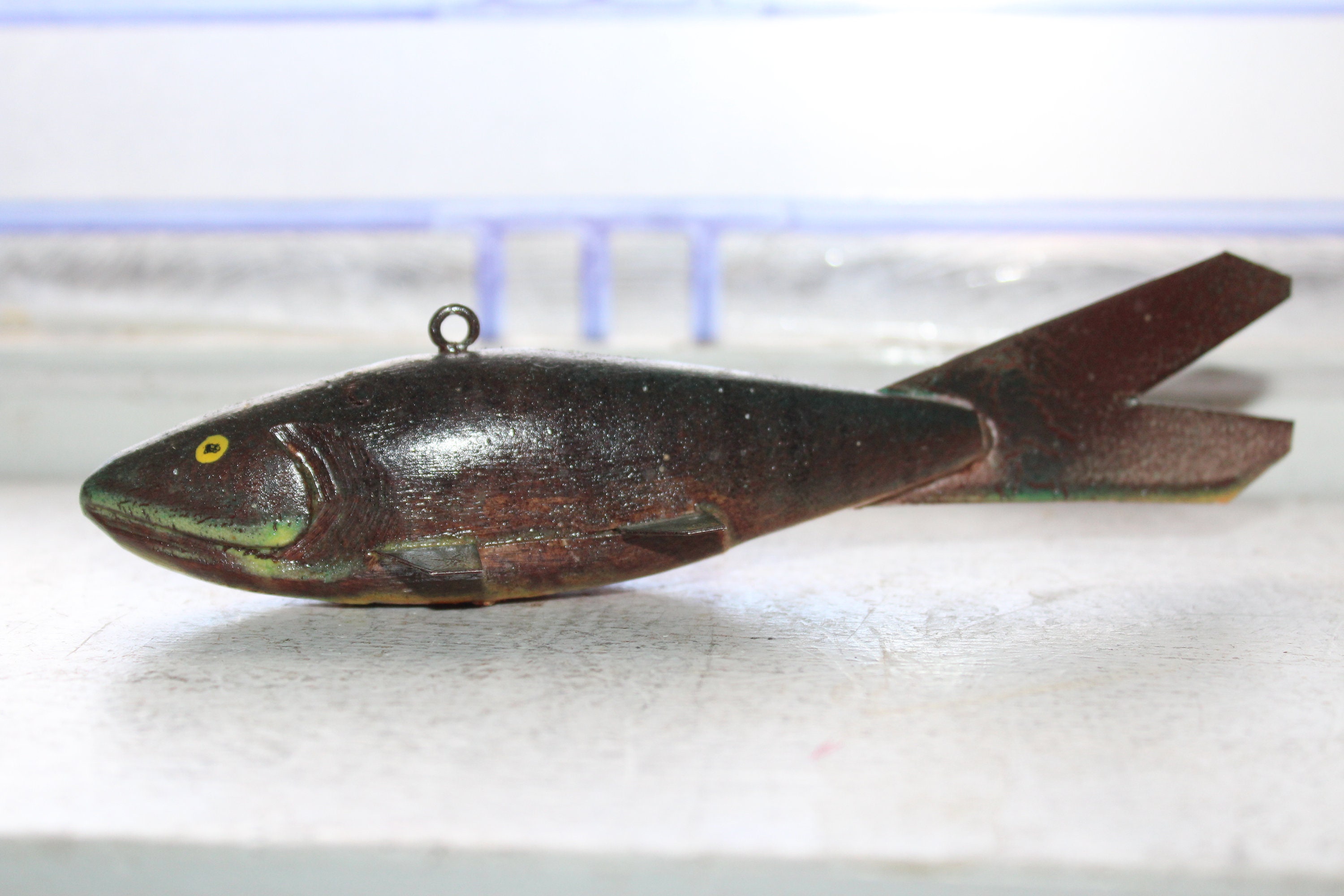 Vintage Fish Decoy Hand Carved Folk Art