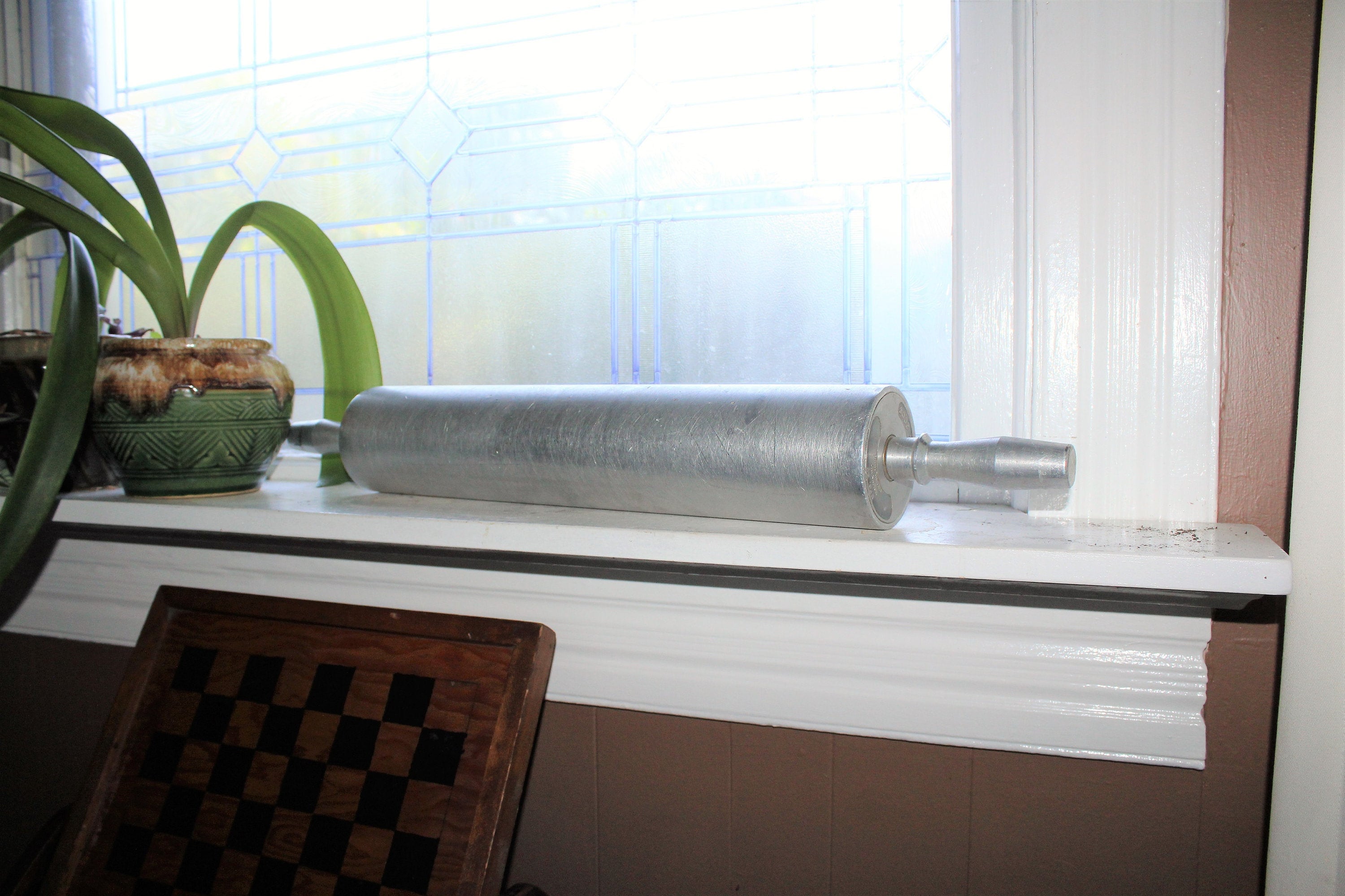 Large Commercial Aluminum Rolling Pin Vintage Moline Duluth MN