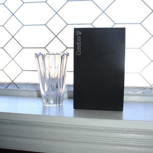 Orrefors Crystal Corona Vase with Original Box