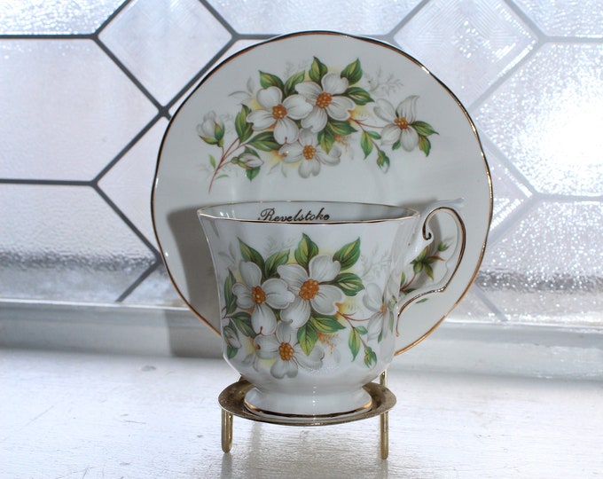 Vintage Elizabethan Canada Dogwood Tea Cup and Saucer Revelstoke BC