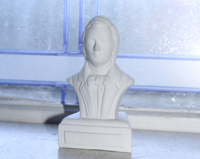 Vintage Classical Music Statue Bust of Chopin Willis Music Co