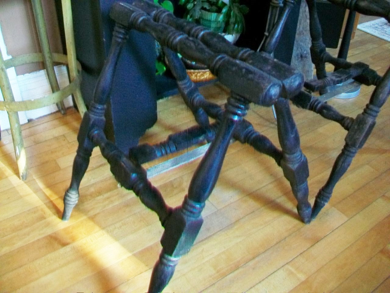 Victorian Coffin Stands Pair Antique 19th Century Funeral Casket Stand