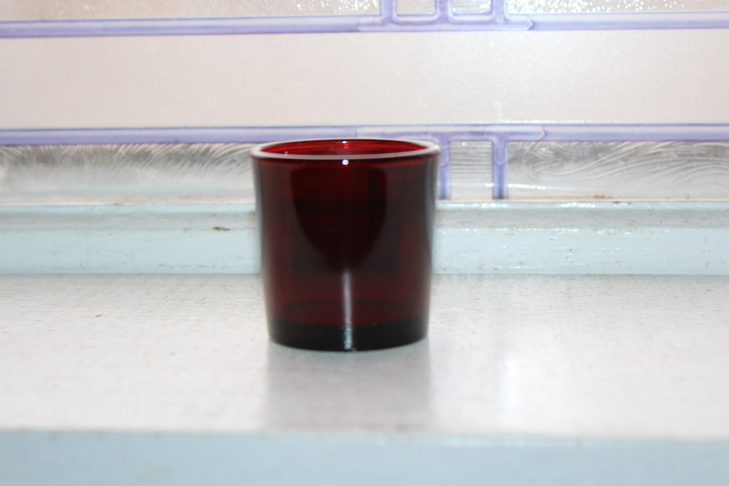 Vintage Royal Ruby Red Votive Candle Holder Anchor Hocking