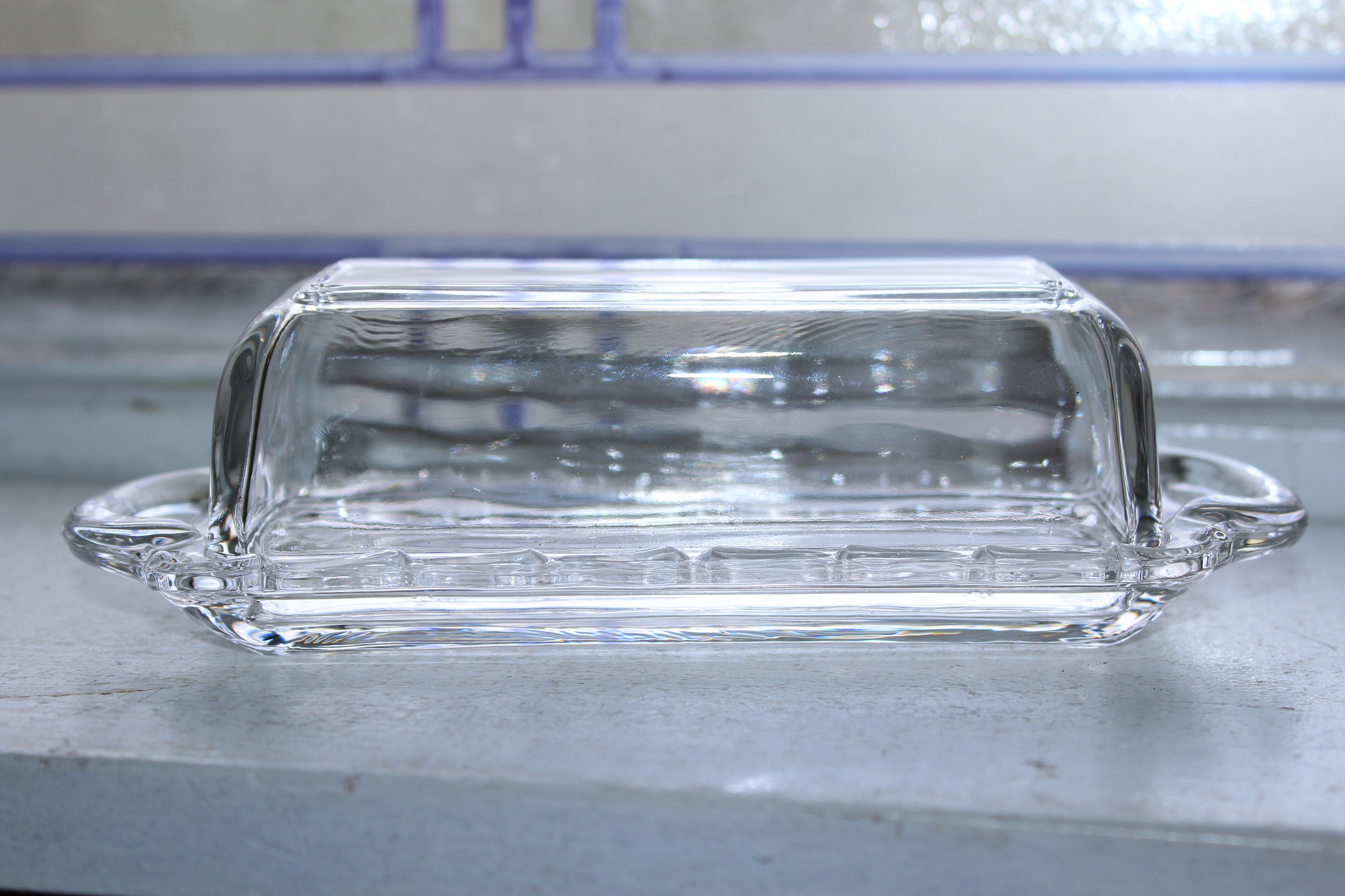 Fostoria Glass Century Butter Dish Quarter Pound Size Vintage 1950s