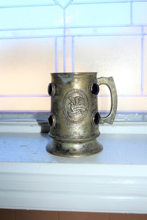 Vintage Golden Eagle Beer Stein Mohan Meakin Breweries Etsy