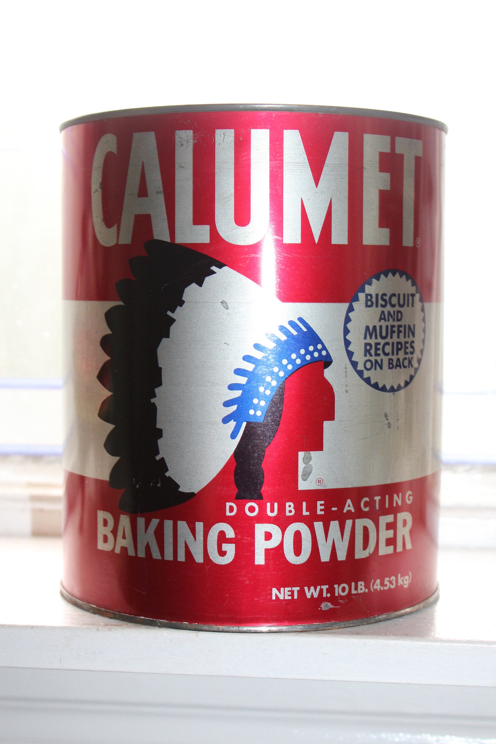 Large Vintage Calumet Baking Powder Tin 10 Lb Size Etsy
