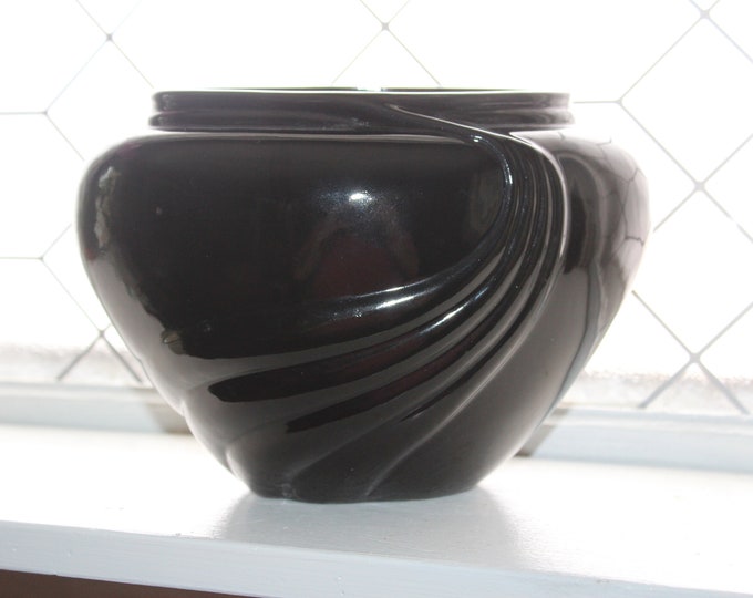 Vintage Haeger Black Planter Pillow Vase