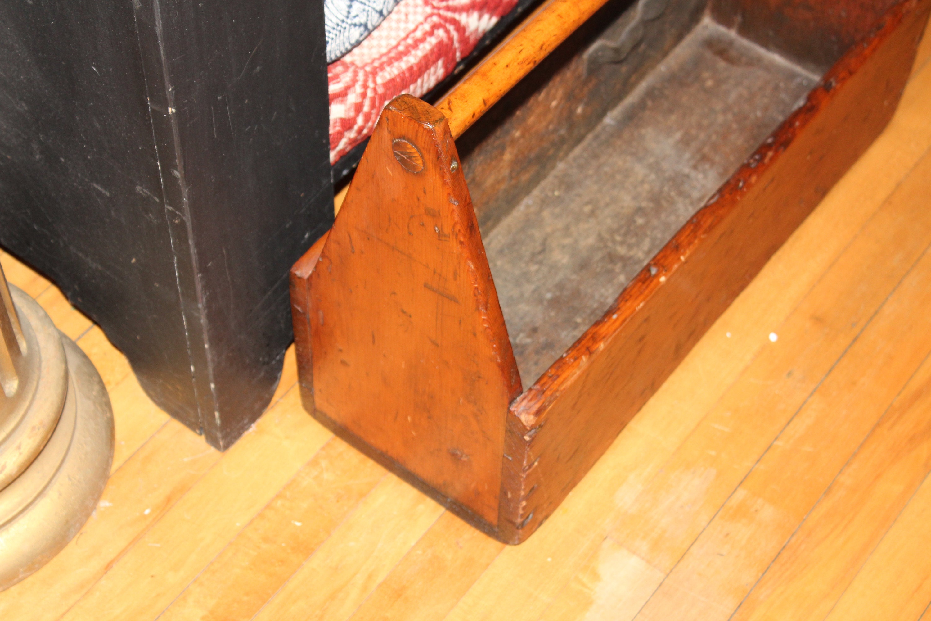 Large Wooden Tool Box 24 Garden Tote Window Box Primitive Antique