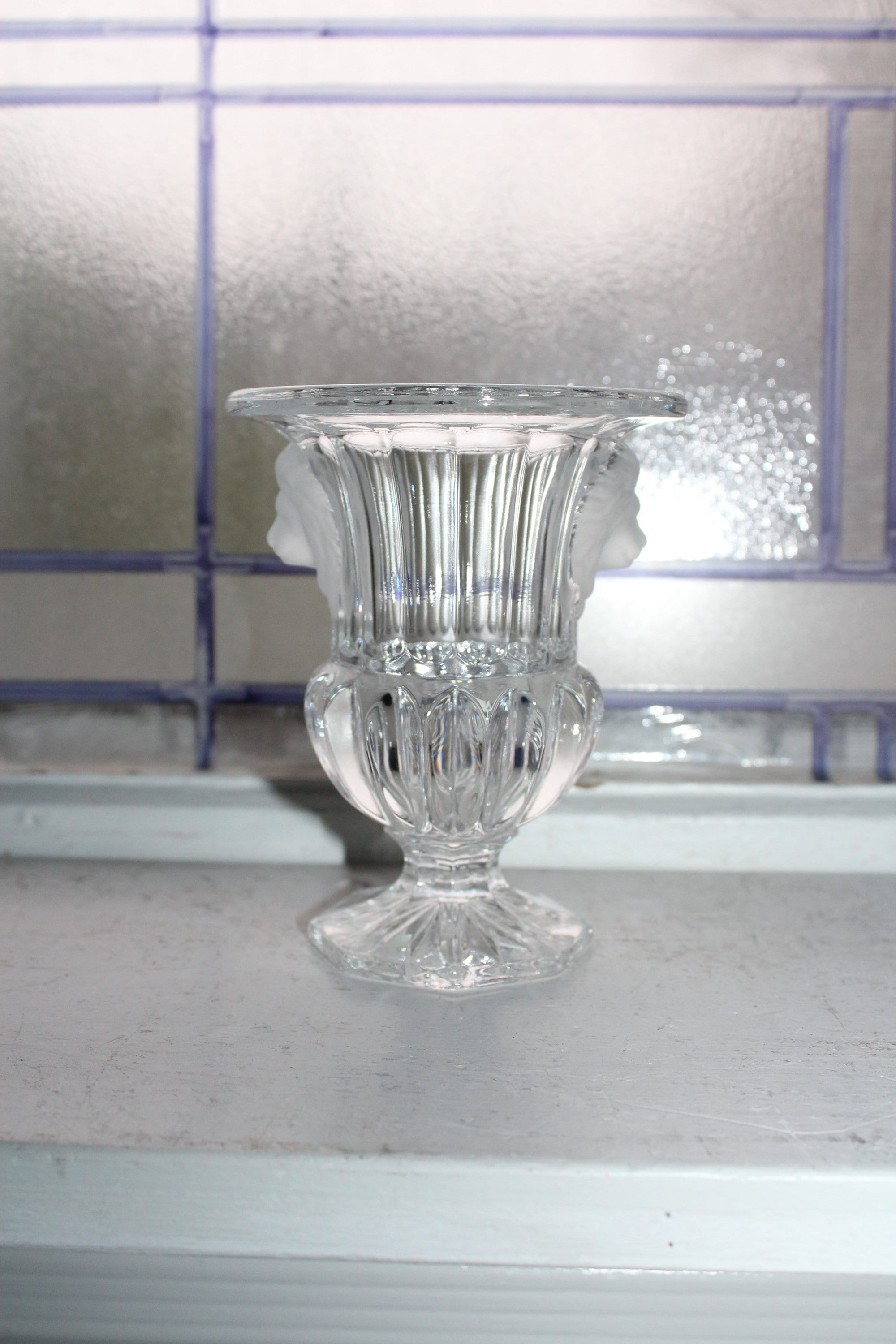 Shannon Crystal Designs of Ireland Urn Vase with Lion Handles