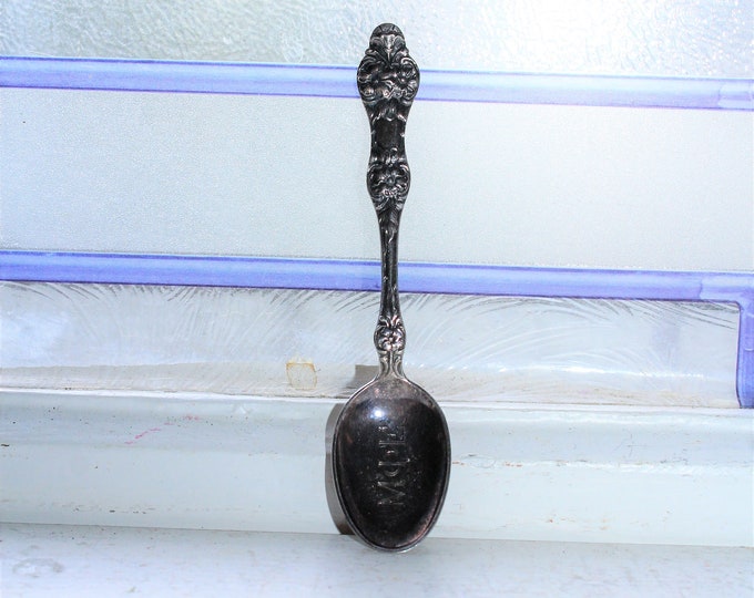 Antique Silverplate Spoon Marthinsen Norway Mu Phi Epsilon Souvenir