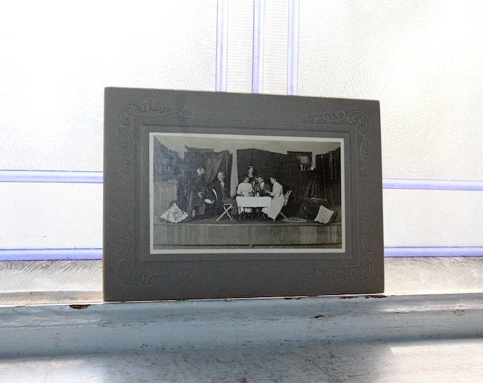 Antique Cabinet Card Photograph Scene From a Play