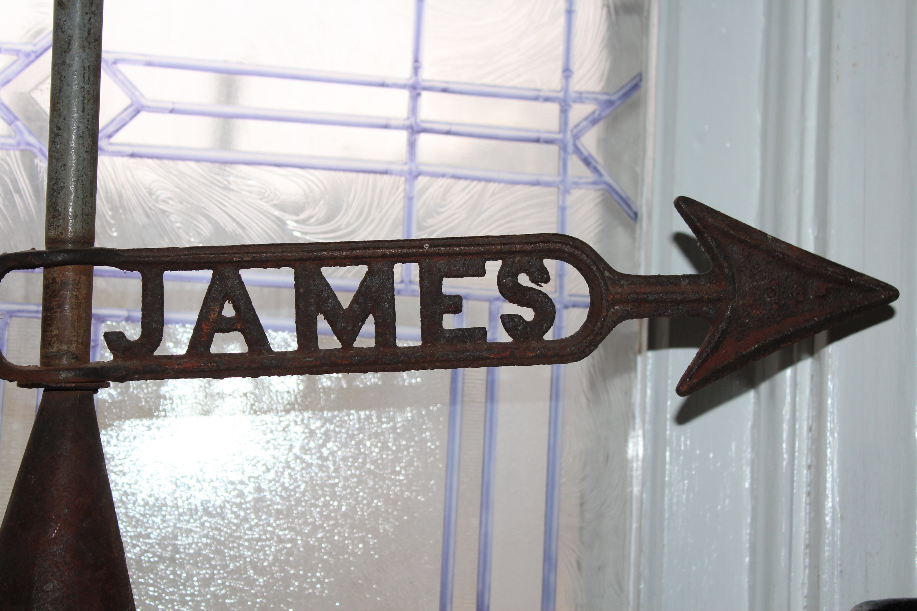 Antique James Cow Weathervane Rustic Farmhouse Decor