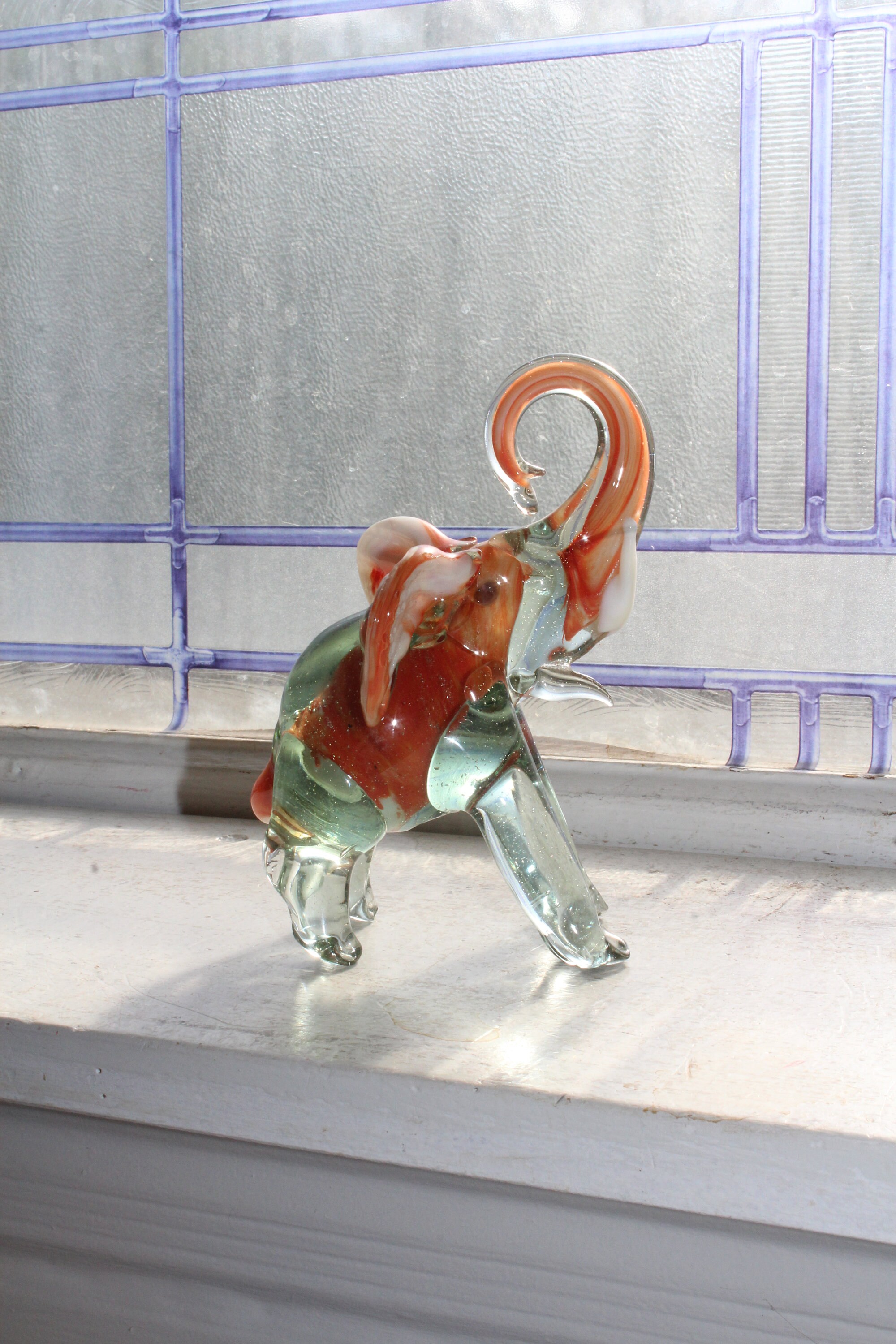 Vintage Murano Art Glass Elephant Figurine