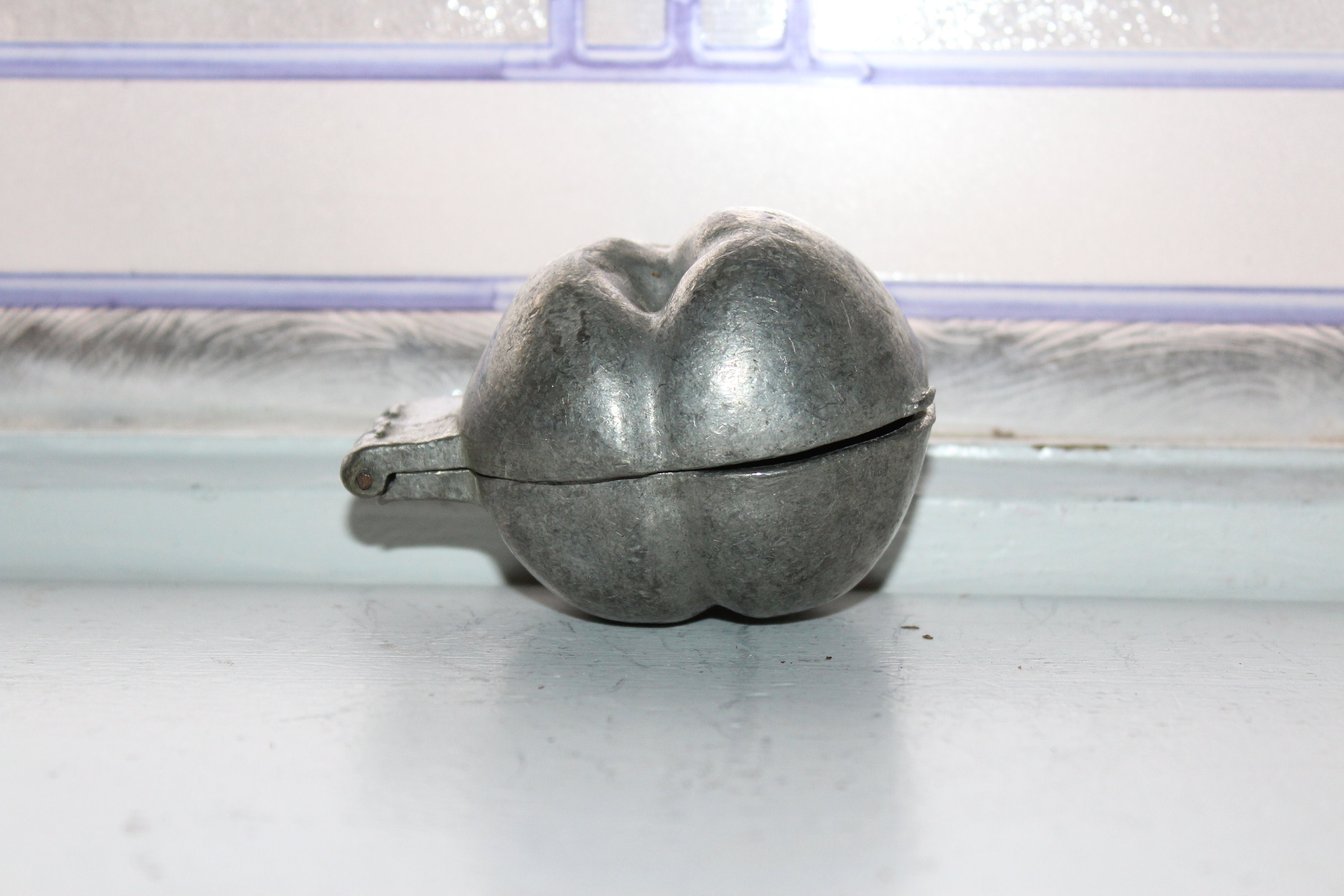 Antique Pewter Ice Cream Mold Plum