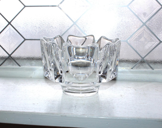 Orrefors Crystal Corona Bowl Vintage 1970s