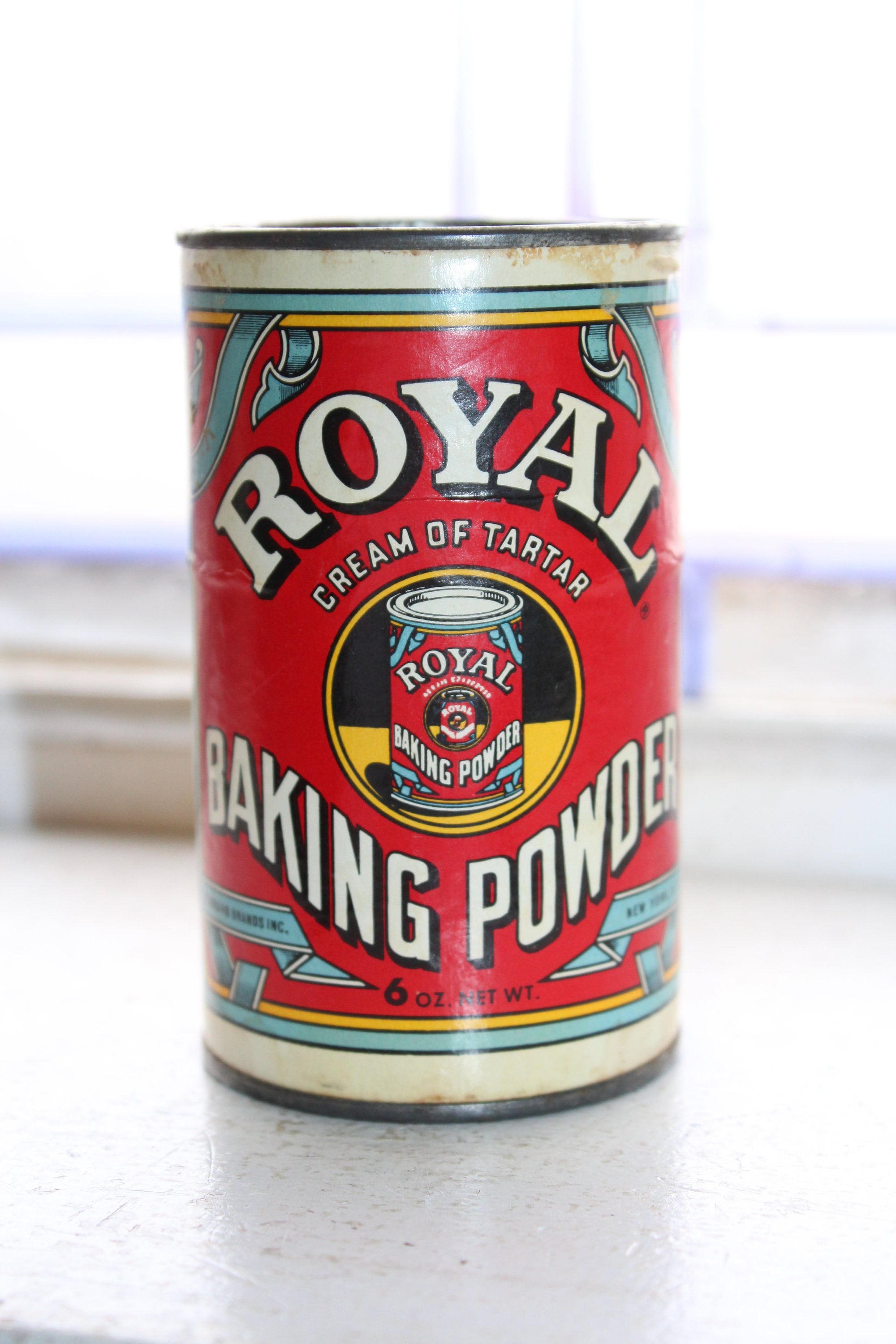 Vintage Royal Baking Powder Tin Rustic Farmhouse Kitchen Decor