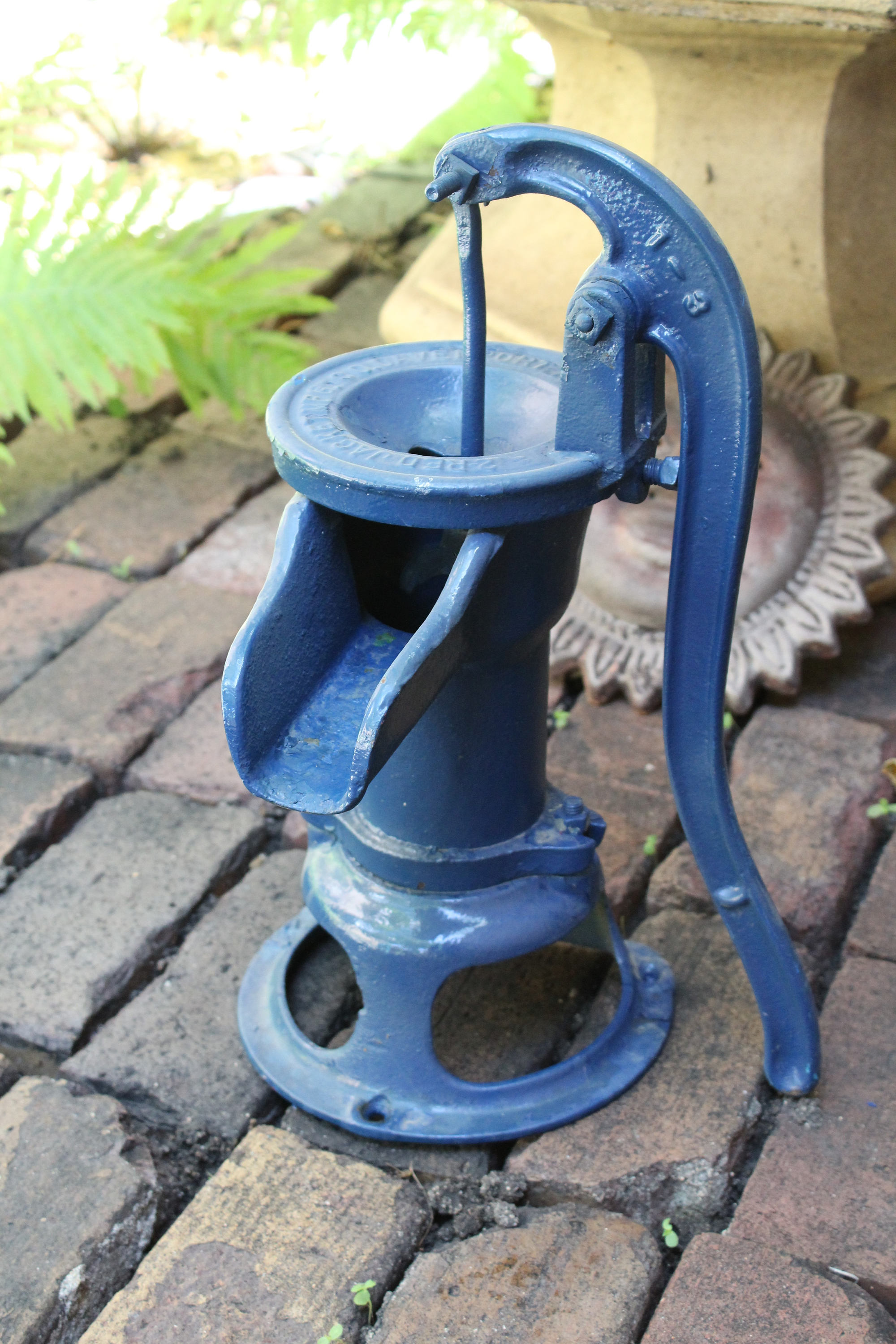 Antique Water Pump Cast Iron Red Jacket Cistern Pump Rustic Farmhouse