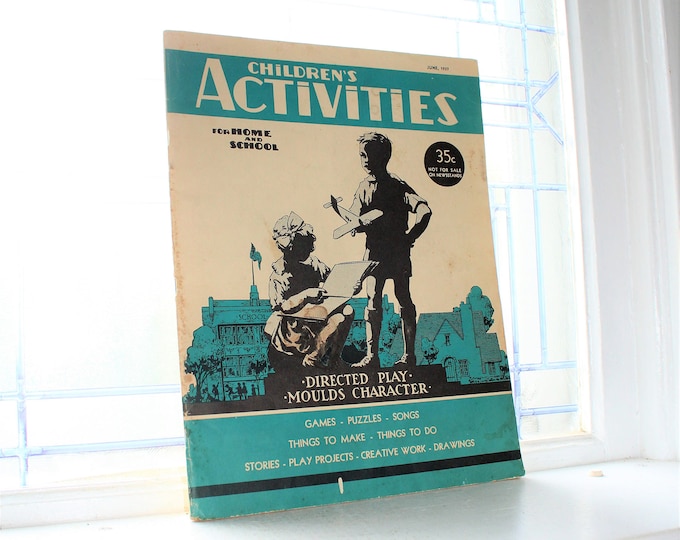 Large Children's Activities Book Vintage 1937