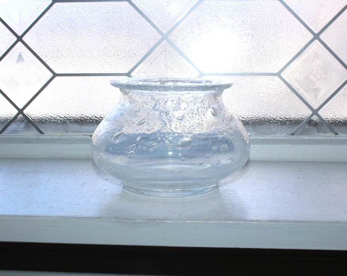 Randsfjord Norway Bubble Glass Herring Jar by Benny Motzfeldt 1970s