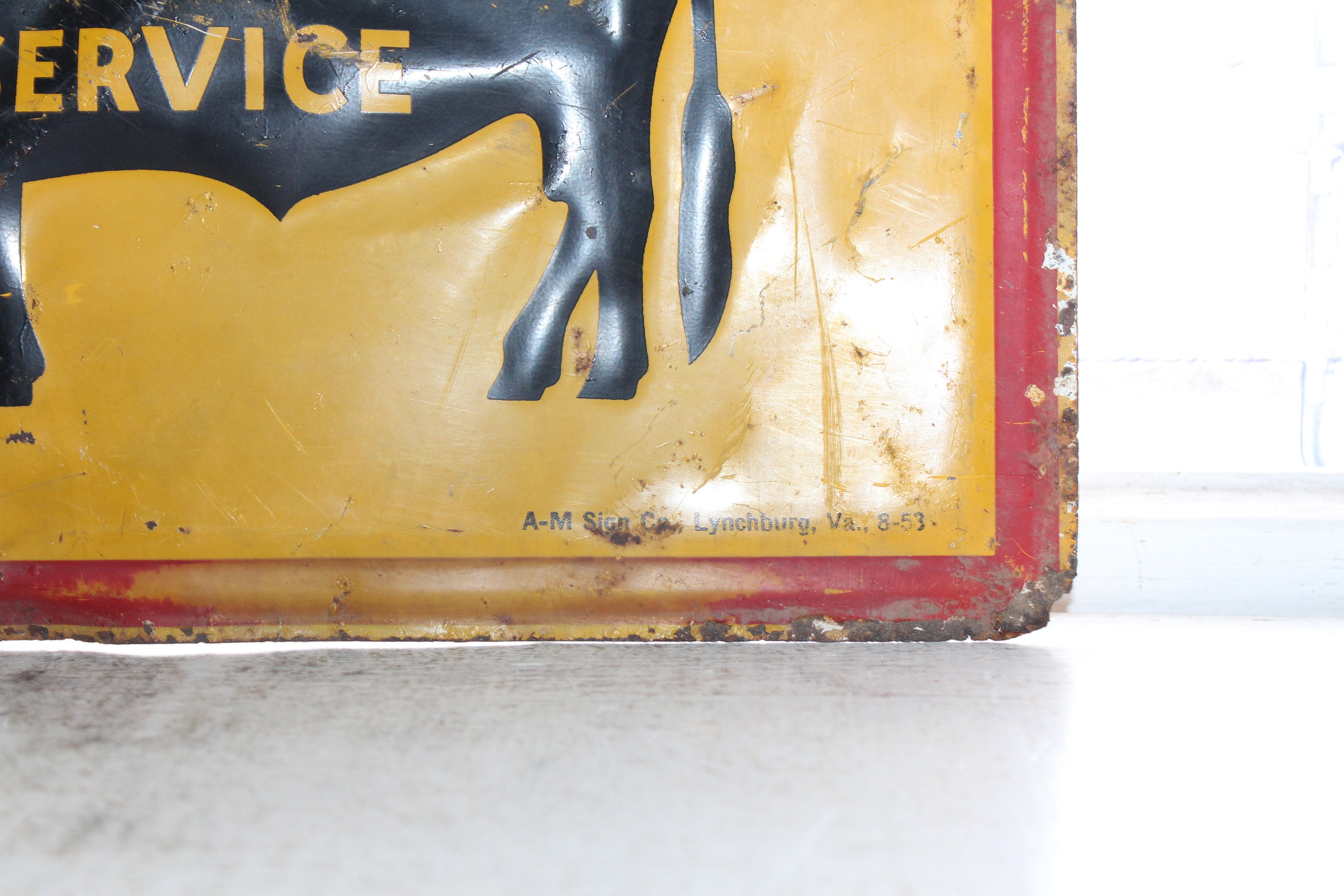 Vintage Tin Sign Minnesota Valley Breeders Coop Cattle