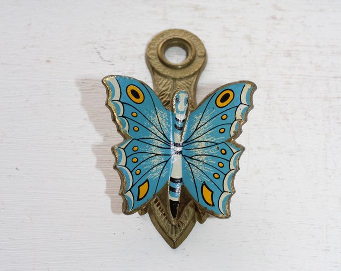 Vintage Blue Butterfly Desk Clip Paper Clip Wall Clip by Allied Brass