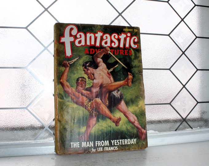 Vintage Fantastic Adventures Magazine 1948 The Man From Yesterday